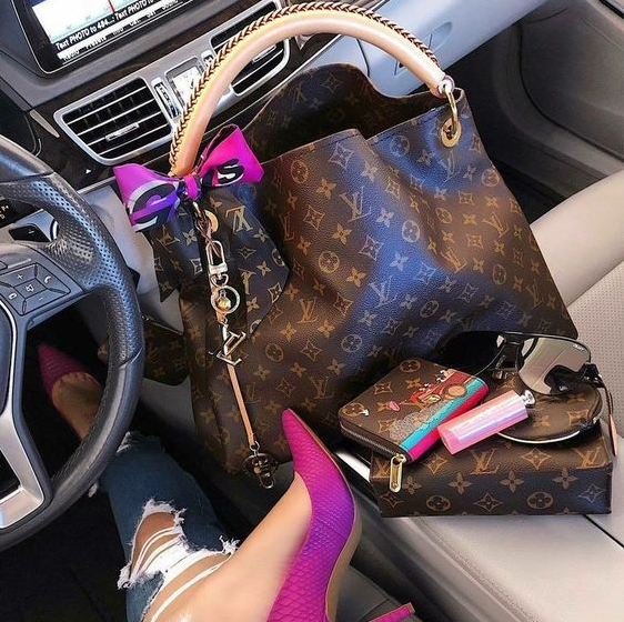 LV Louis Vuitton Women Shopping Bag Leather Tote Handbag Satchel Bag