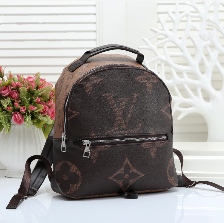 Louis Vuitton LV Woman Fashion Leather Travel Bookbag Shoulder B