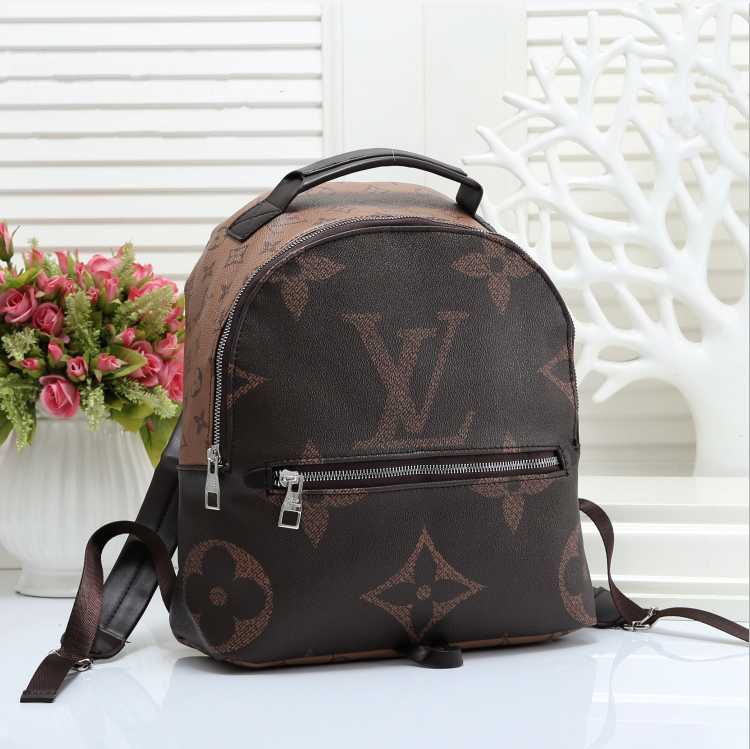 Louis Vuitton LV Woman Fashion Leather Travel Bookbag Shoulder Bag Backpack