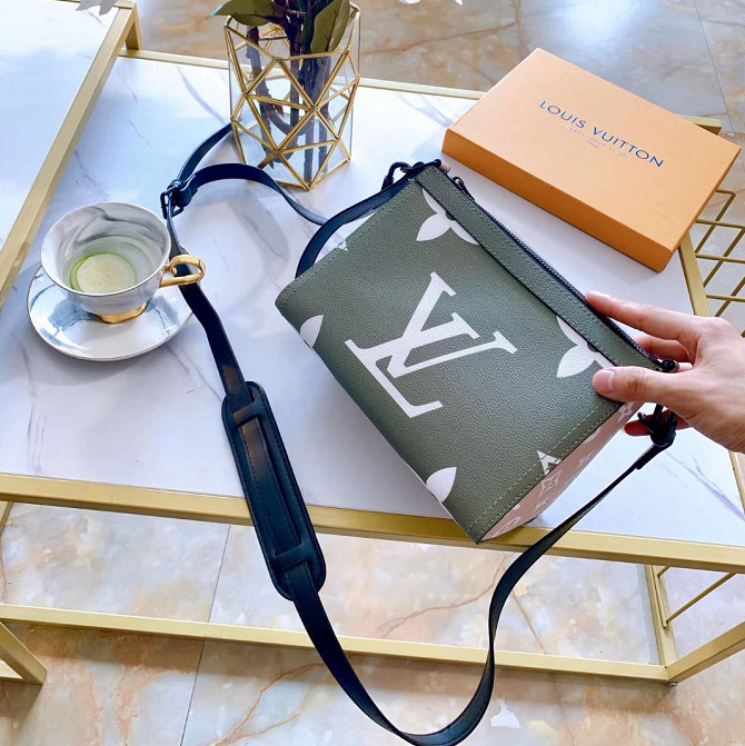 LV Louis Vuitton Women Leather Shoulder Bag Crossbody Satchel