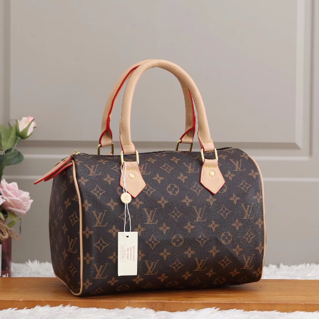 Louis Vuitton LV Fashion Women Monogram Check Leather Shopping Shoulder Bag Handbag