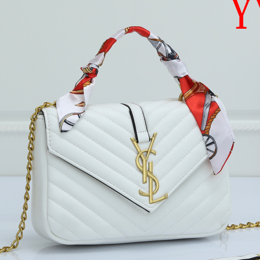 YSL Women Leather Crossbody Satchel Shoulder Bag