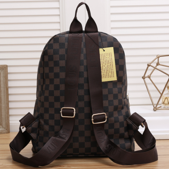 LV Louis Vuitton Women Daypack School Bag Leather Backpack