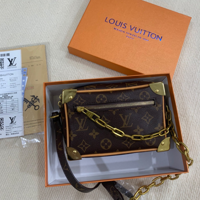 LV Louis Vuitton tide brand female outdoor personality wild chain bag flip cover shoulder bag