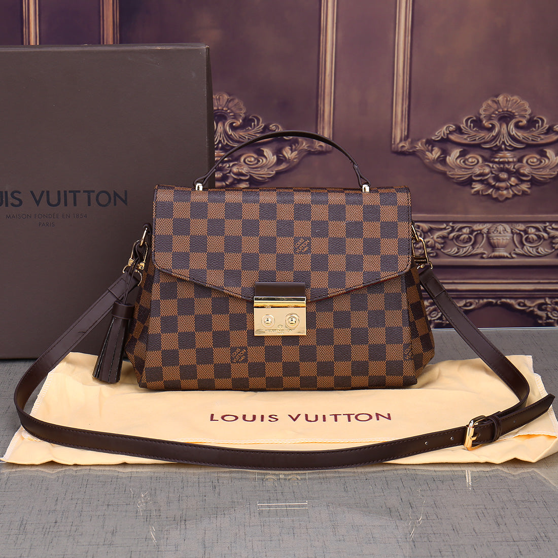 Louis Vuitton Women Shopping Leather Crossbody Satchel Shoulder Bag