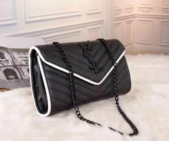 YSL Women Shopping Leather Chain Satchel Shoulder Bag Crossbody