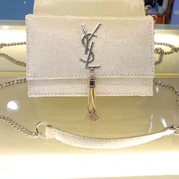 YSL Women Shopping Leather Metal Chain Crossbody Satchel Shoulde