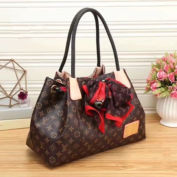 LV Women Shopping Leather Handbag Tote Satchel Shoulder Bag
