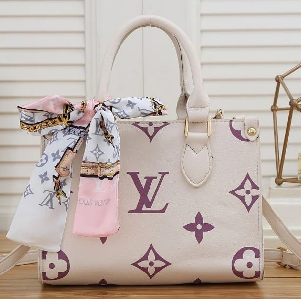 LV Louis vuitton tide brand female models full printed old flower