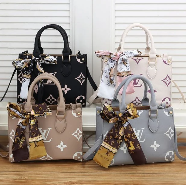 LV Louis vuitton tide brand female models full printed old flower