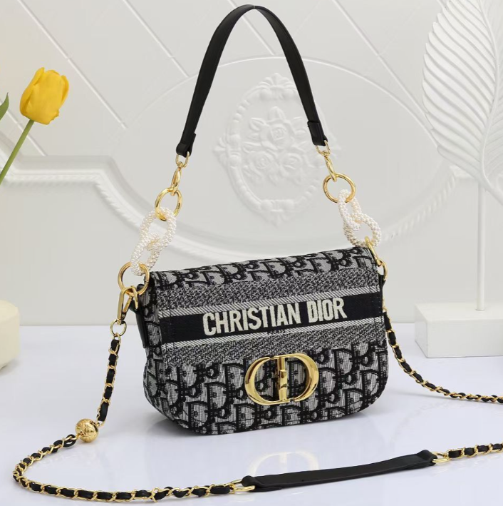 DIOR Women Fashion Leather Chain Crossbody Shoulder Bag Satchel