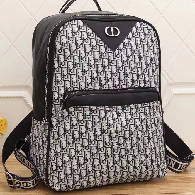DIOR Cute Pattern Leather Travel Bag Backpack