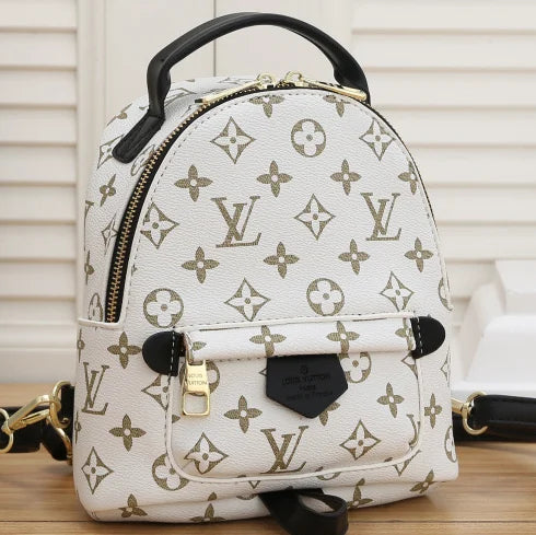 LV Louis Vuitton Women Daypack School Bag Leather Backpack from