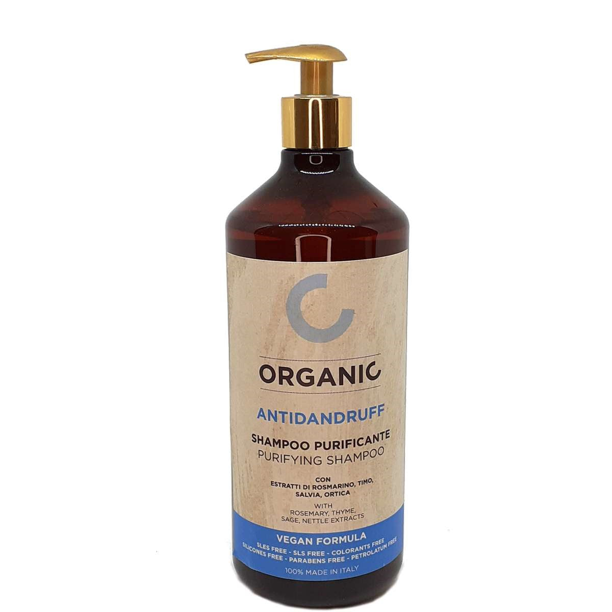 Organic Antidandruff Purifying Shampoo 1Lt