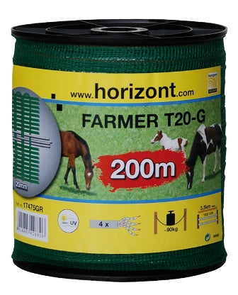 Farmer T20-G 20mm Tape - Green 200m