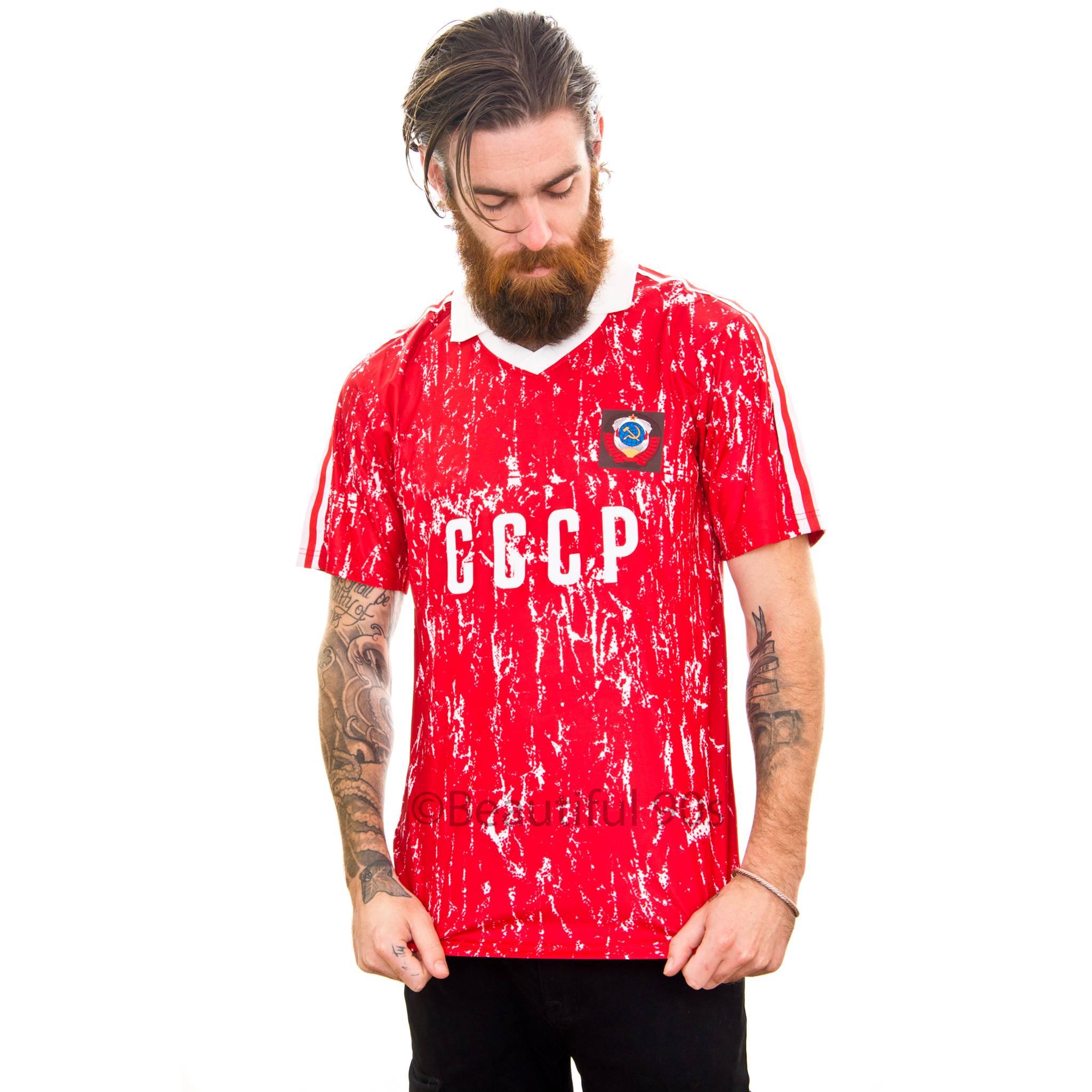 Retro 1990 Soviet Union (USSR) Soccer Jersey Short Sleeve Tee