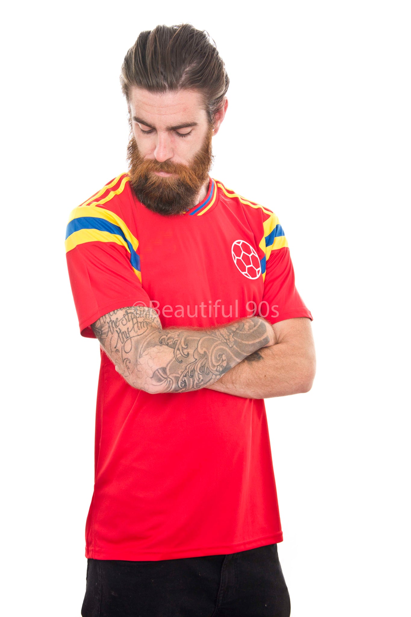 retro colombia football shirt