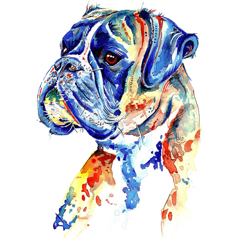 Boxer Dog Art Print Painting Gifts