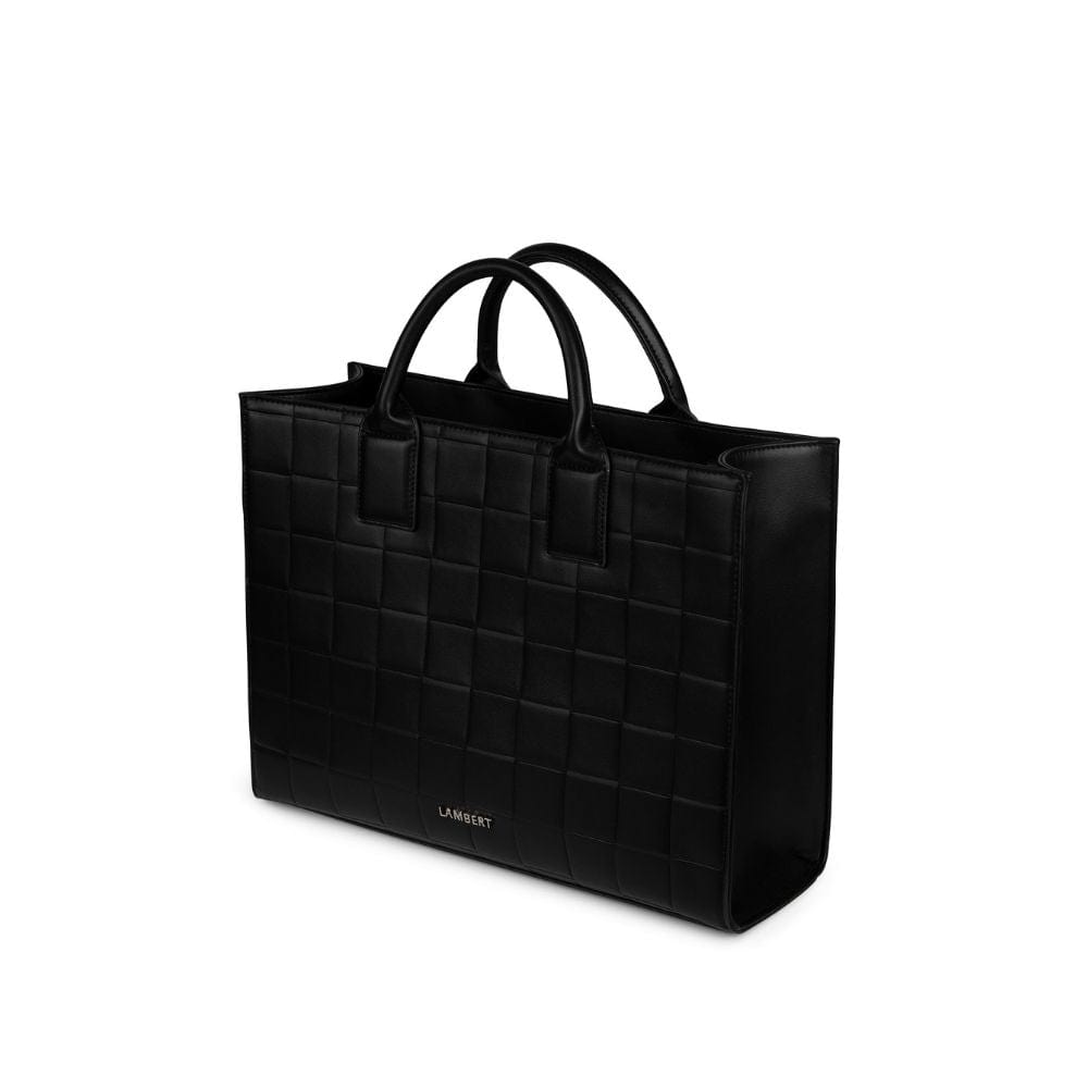 The BEATRICE - 2-In-1 Black Vegan Leather Tote Bag – Lambert