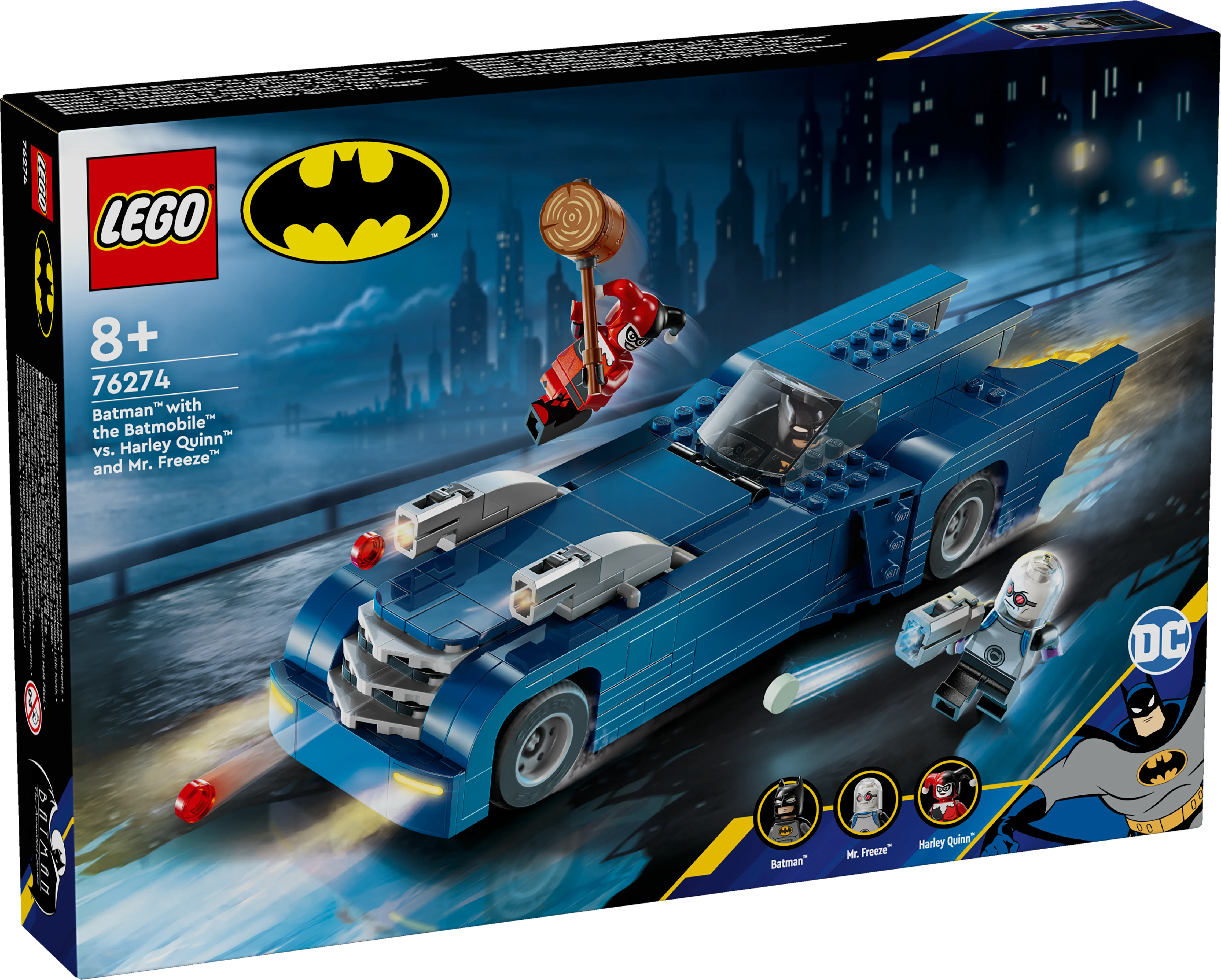 76274 LEGO Batman™ ja Batmobile™ vastaan Harley Quinn™ ja Pakkasherra