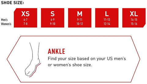 McDavid Ankle Brace Sizing Guide