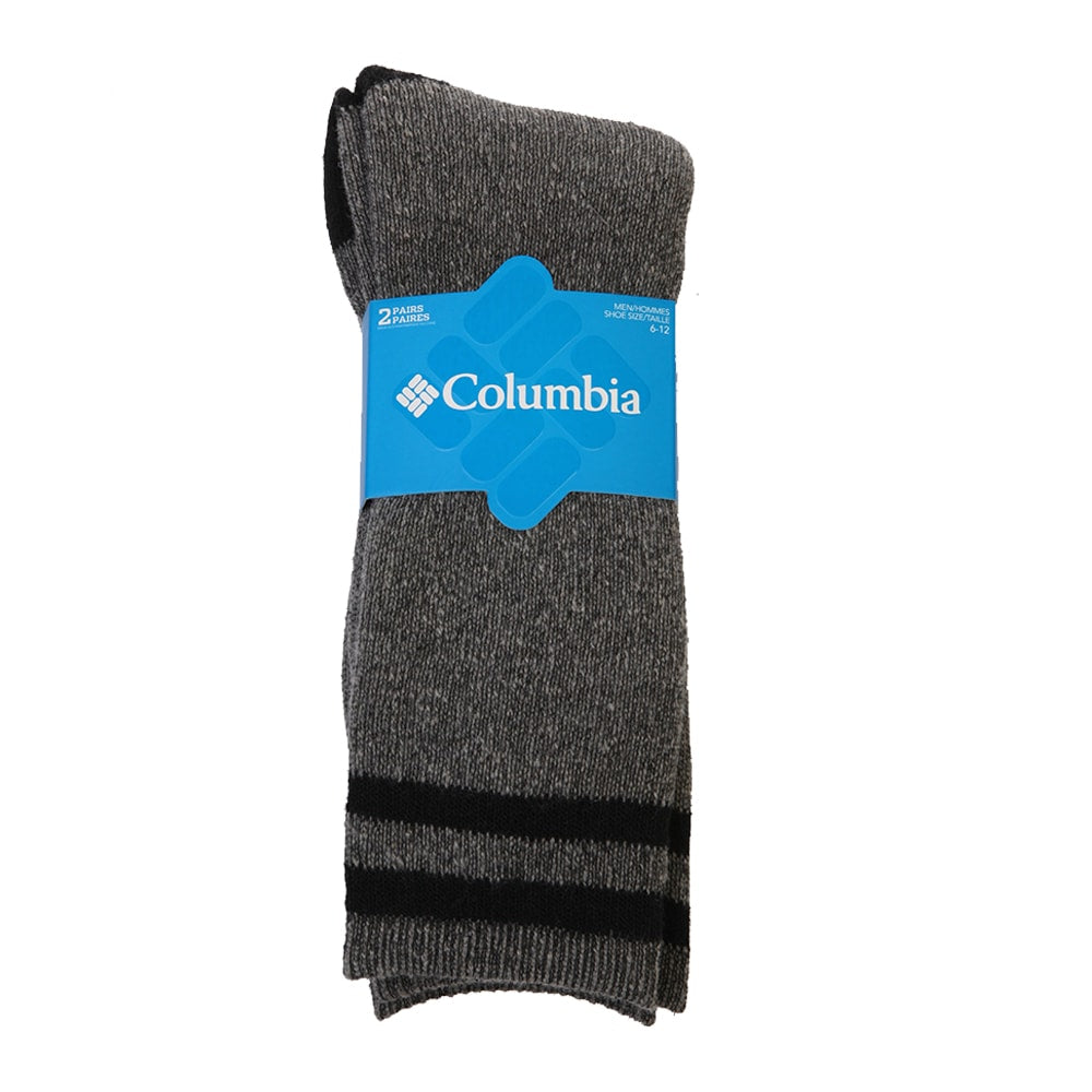 COLUMBIA MEN'S BOOT 6-12 2 PACK SOCKS CHARCOAL