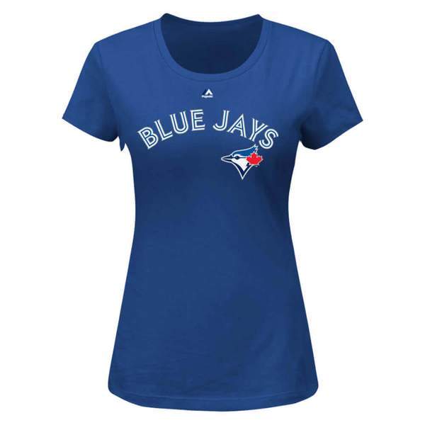 MAJESTIC WOMEN'S TORONTO BLUE JAYS GUERRERO JR SHORT SLEEVE PLAYERS TOP BLUE