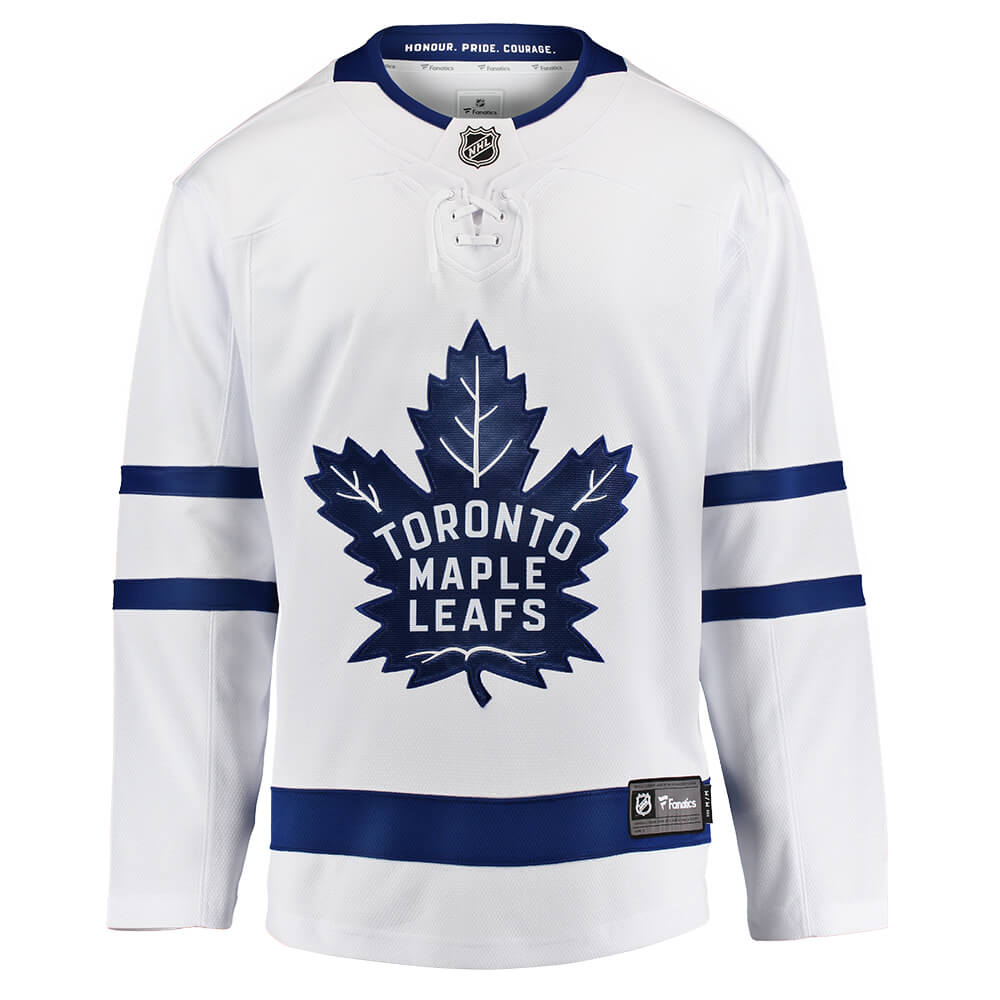 FANATICS MEN'S TORONTO MAPLE LEAFS BREAKAWAY ROAD JERSEY WHITE