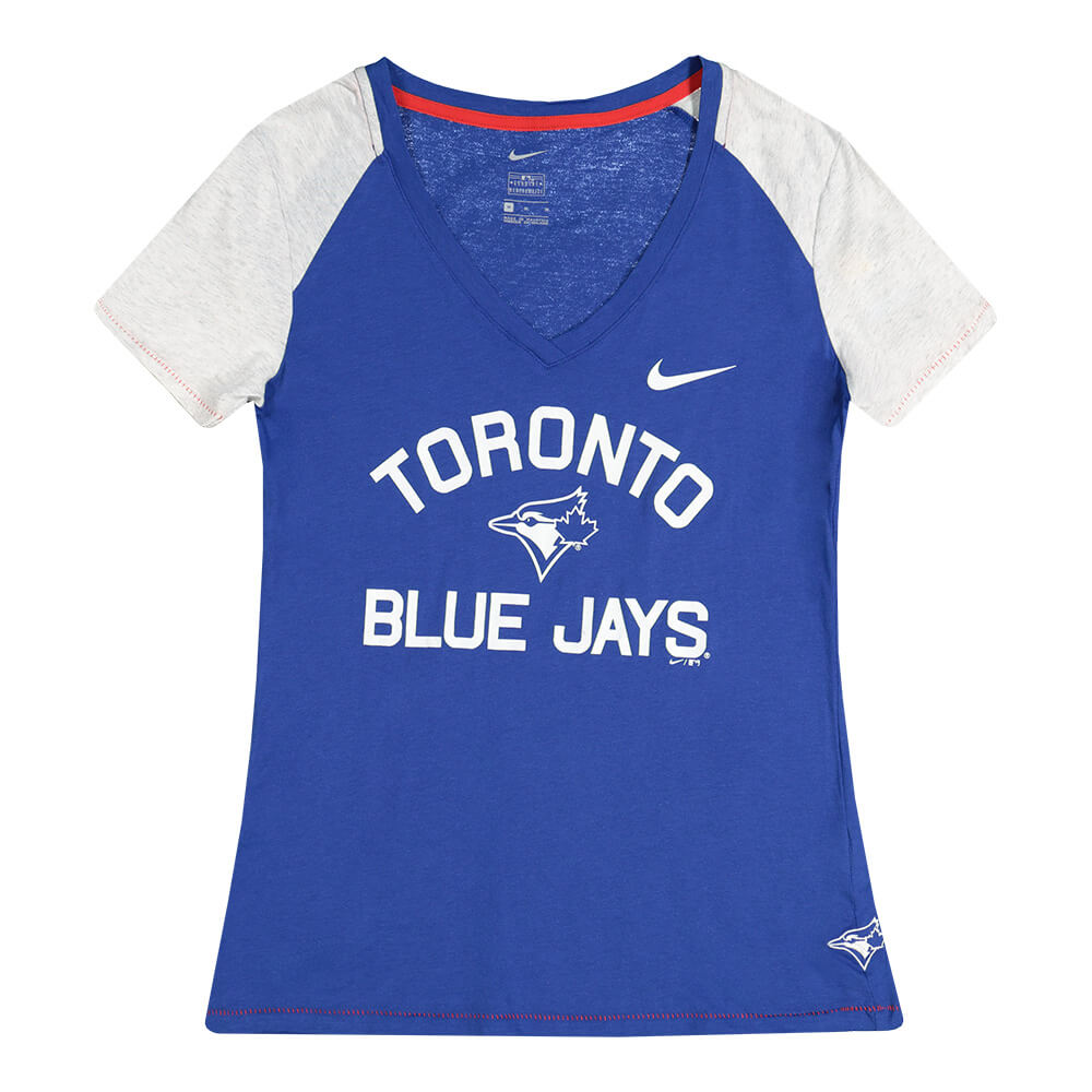 NIKE WOMEN'S TORONTO BLUE JAYS FAN VNECK TOP