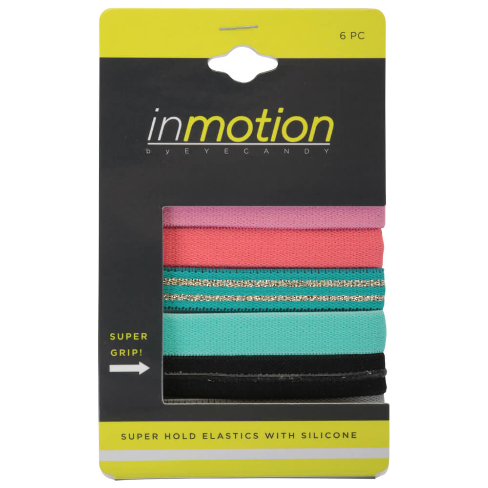 IN MOTION 6PK WIDE ELASTICS ASST