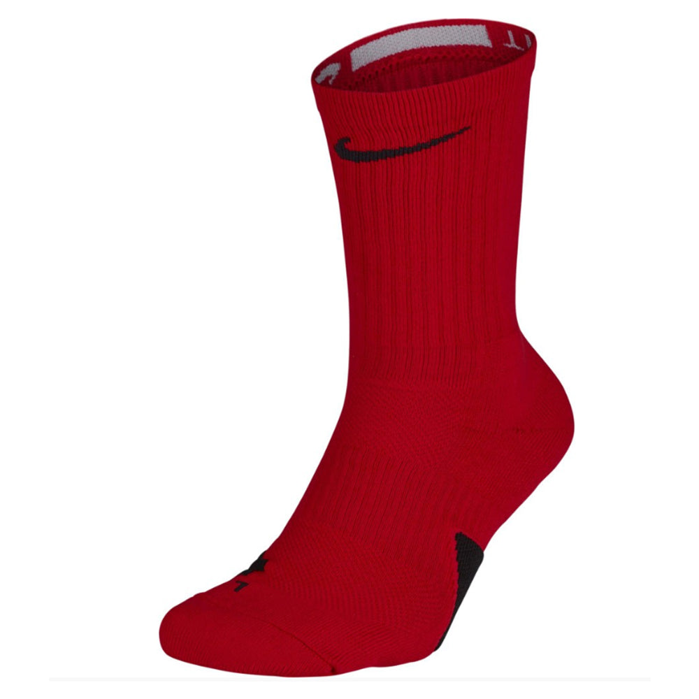 NIKE LARGE ELITE CREW BASKETBALL SOCKS RED/BLACK