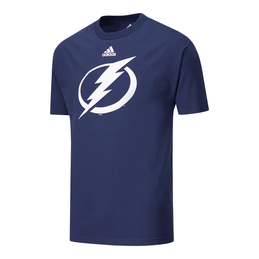 ADIDAS MEN'S TAMPA BAY LIGHTNING GO TO TEE PRIMARY LOGO SHORT SLEEVE TOP