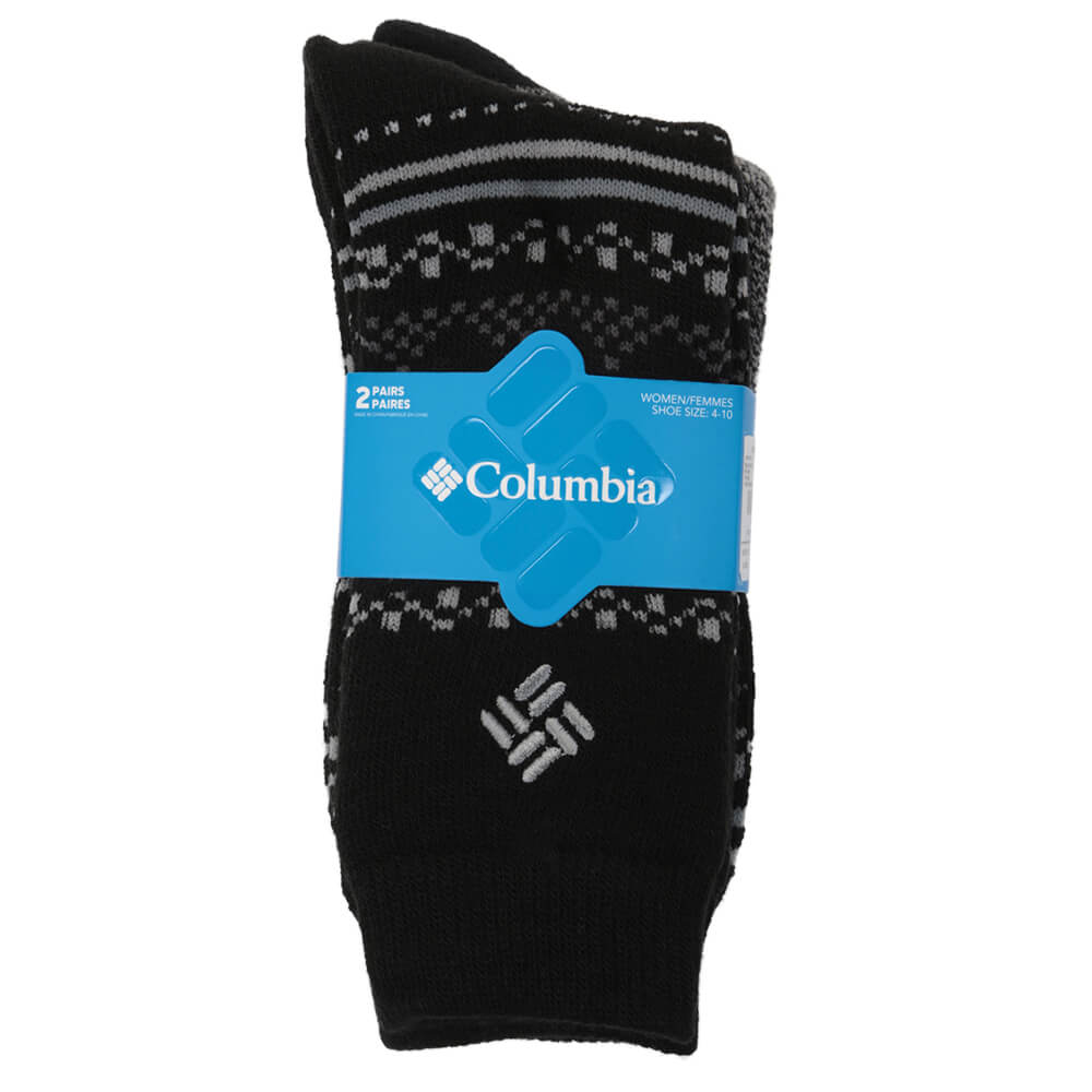 COLUMBIA WOMEN'S THERMAL 4-10 2 PACK SOCKS BLACK – National Sports