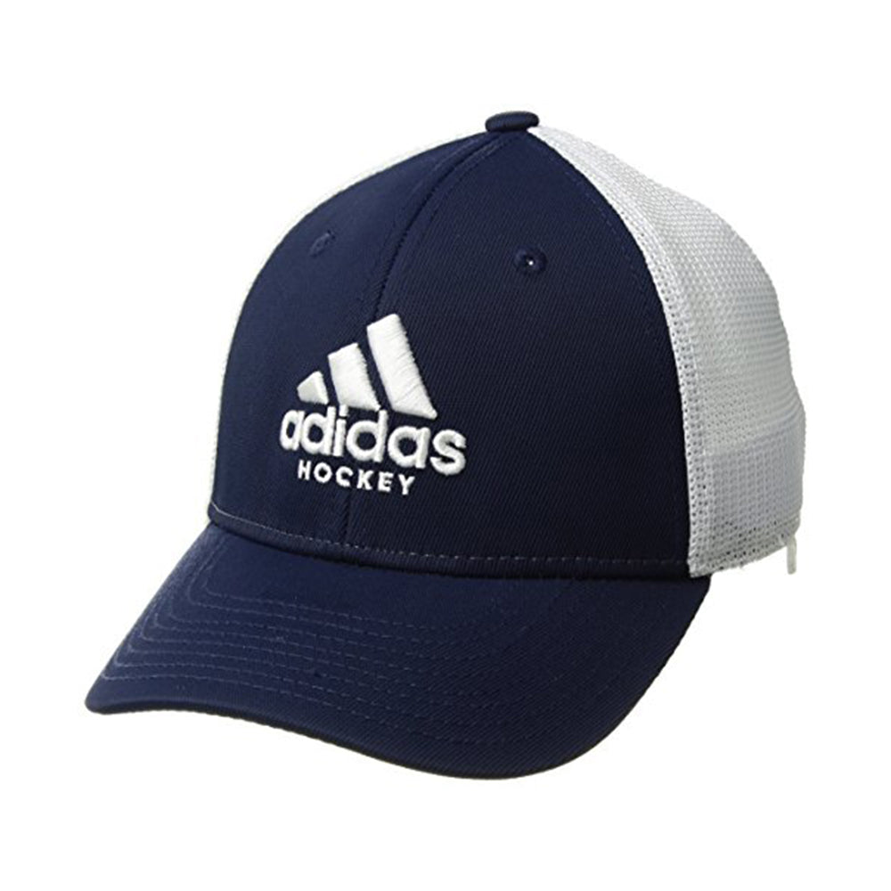 blue and white adidas hat