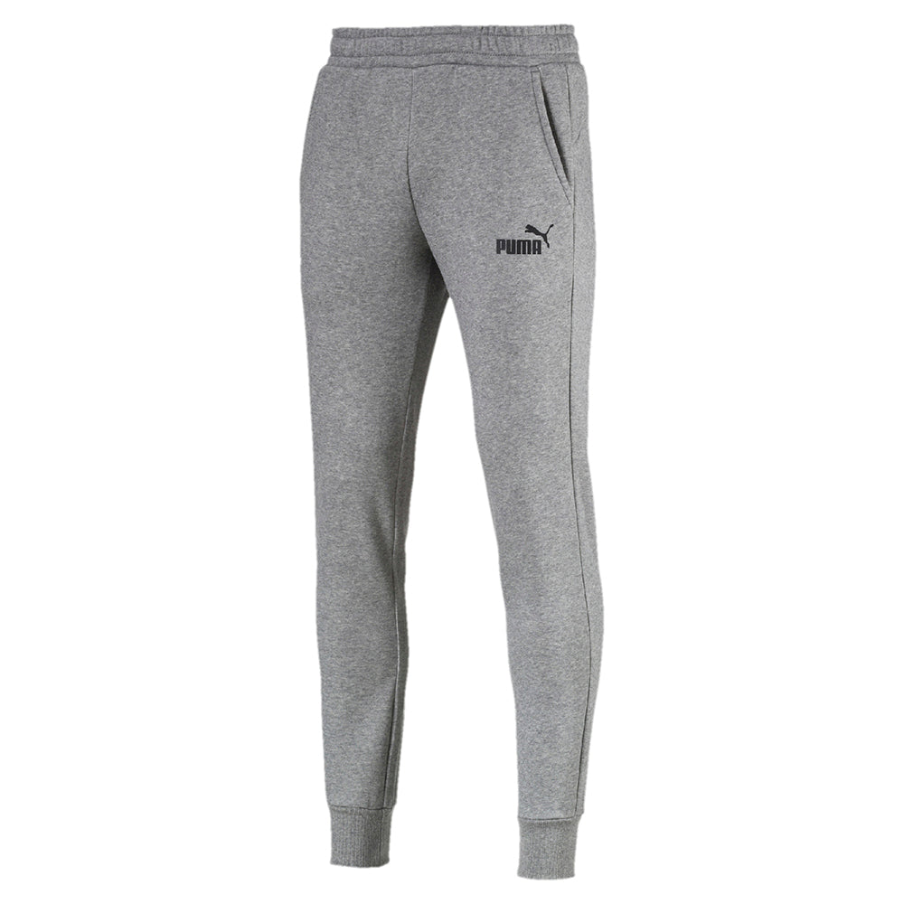 PUMA MEN'S ESSENTIAL LOGO FLEECE CUFF PANT MEDIUM GREY HEATHER