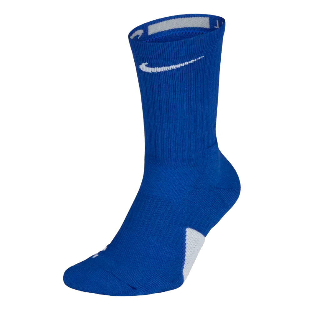 NIKE SMALL ELITE CREW BASKETBALL SOCKS ROYAL/WHITE