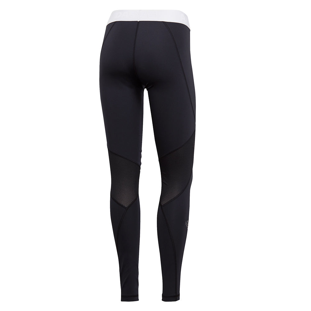 ADIDAS WOMEN'S ALPHASKIN LONG TIGHT LOGO BLACK/WHITE