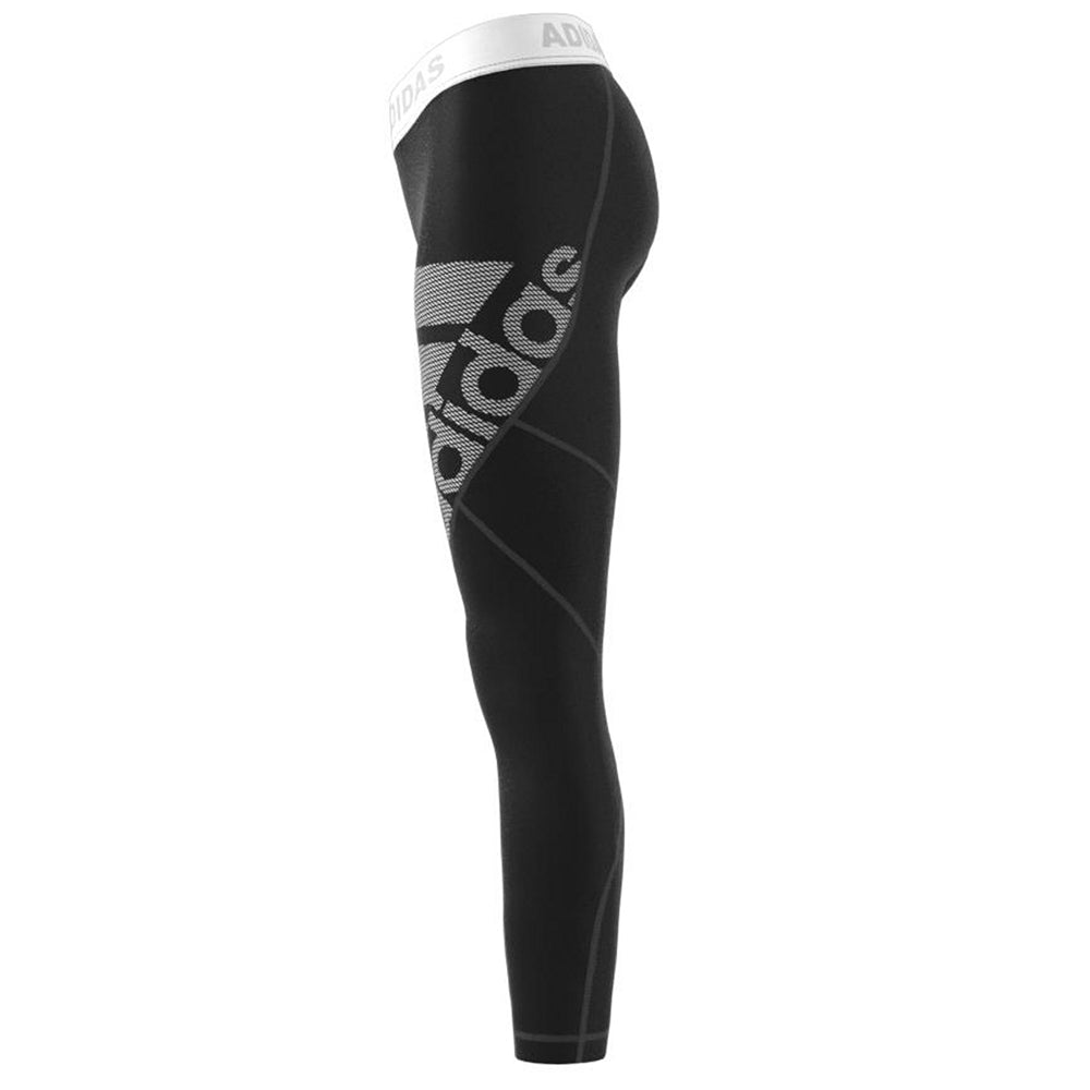 ADIDAS WOMEN'S ALPHASKIN LONG TIGHT LOGO BLACK/WHITE