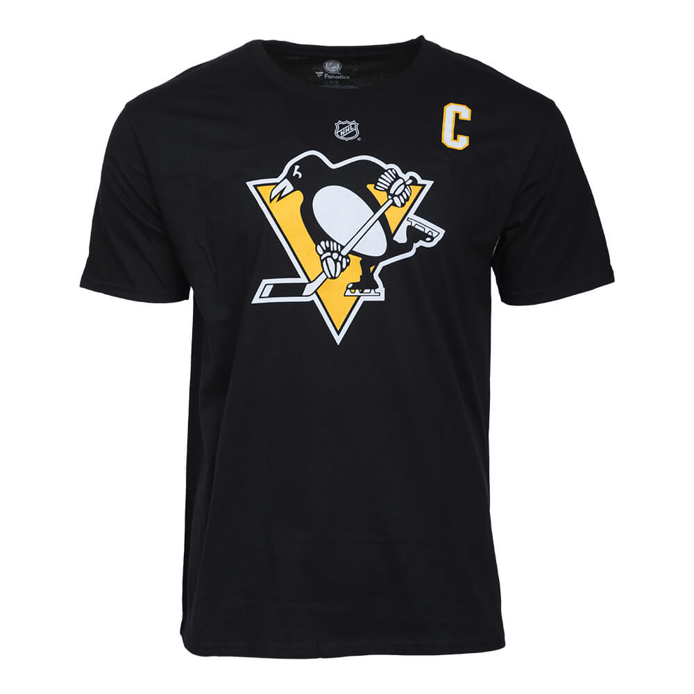 FANATICS MEN'S PITTSBURGH PENGUINS CROSBY AUTHENTIC STACK TEE BLACK