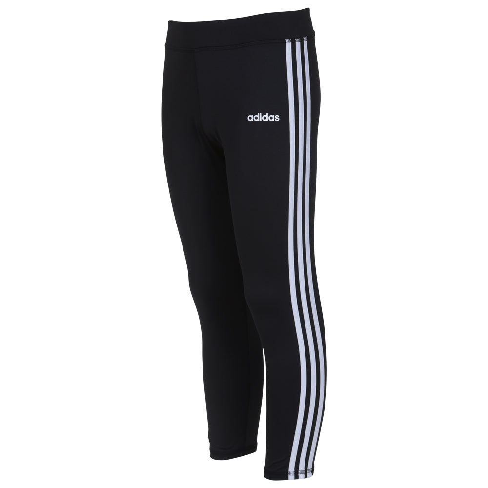 ADIDAS GIRL'S 3 STRIPE TIGHT BLACK/WHITE