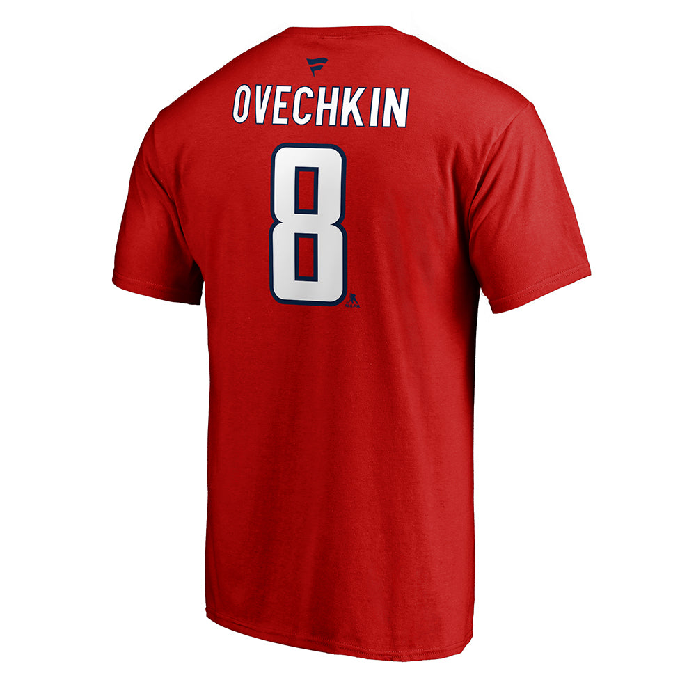 FANATICS MEN'S WASHINGTON CAPITALS  OVECHKIN AUTHENTIC STACK TOP RED