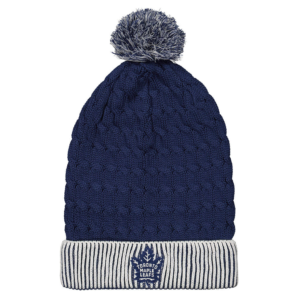 FANATICS WOMEN'S TORONTO MAPLE LEAFS ICONIC BEANIE WITH POM BLUE/WHITE