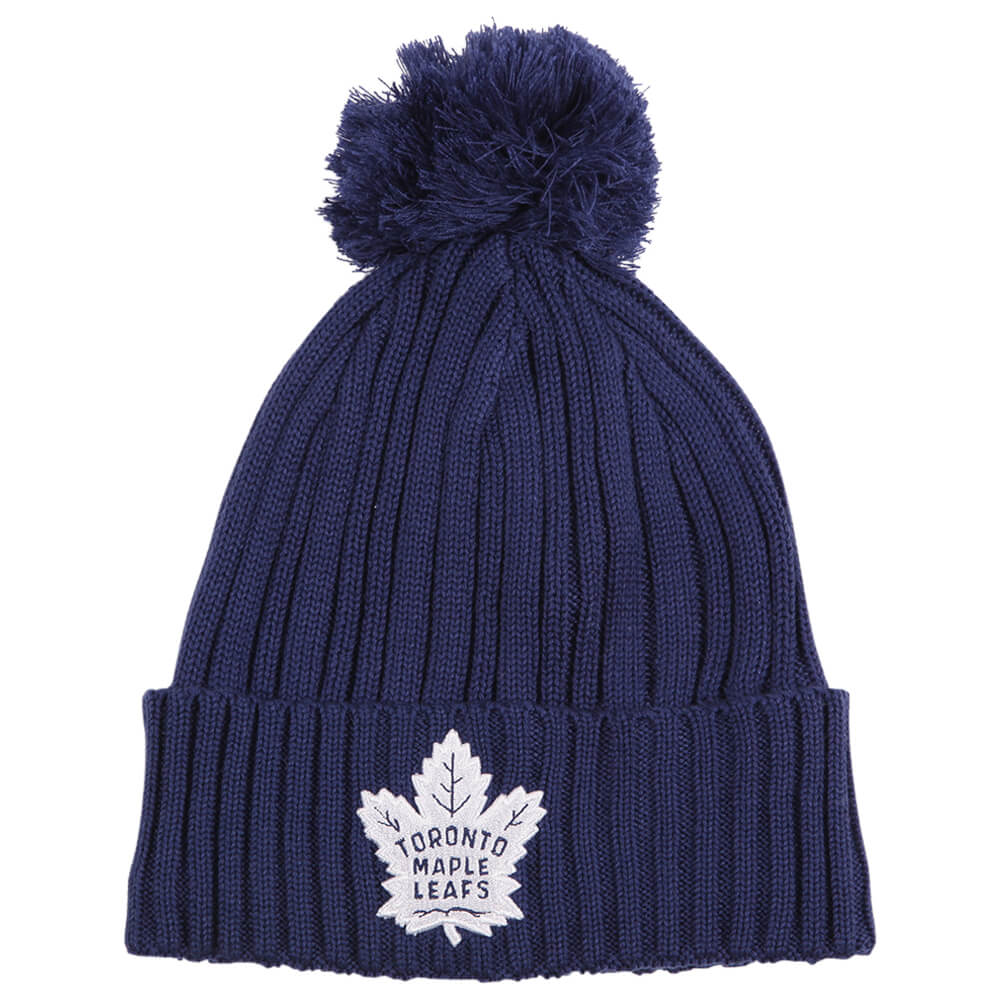 FANATICS MEN'S TORONTO MAPLE LEAFS CORE CUFFED KNIT WITH POM BLUE