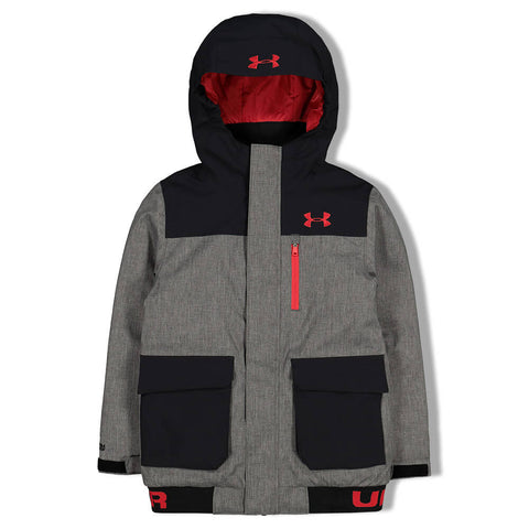 under armour hoodie kids silver