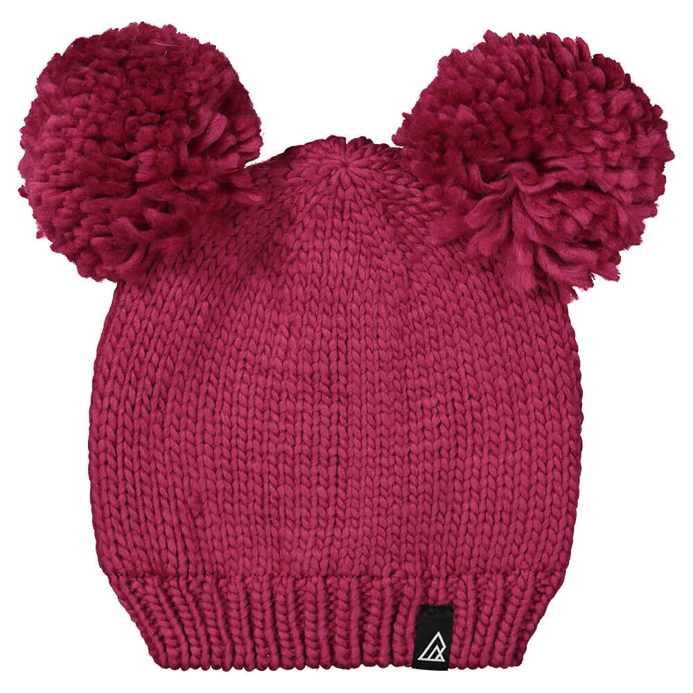 RIPZONE T LUMI DOUBLE POM TOQUE FESTIVAL FUCHSIA