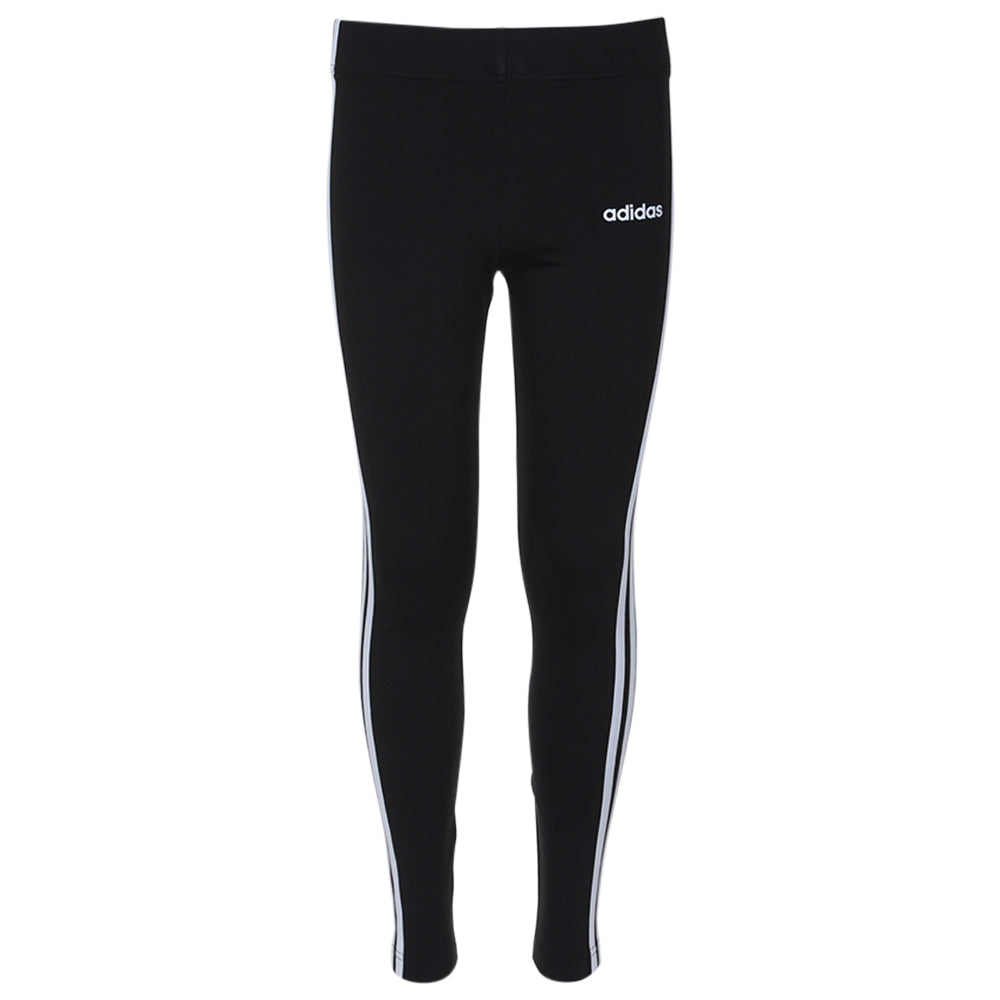 ADIDAS GIRL'S ESSENTIAL 3 STRIPE TIGHT BLACK/ WHITE