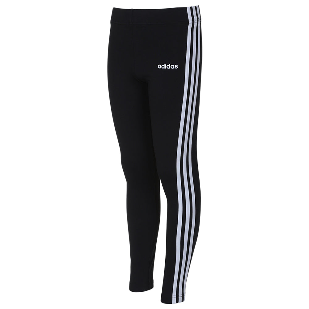 ADIDAS GIRL'S ESSENTIAL 3 STRIPE TIGHT BLACK/ WHITE