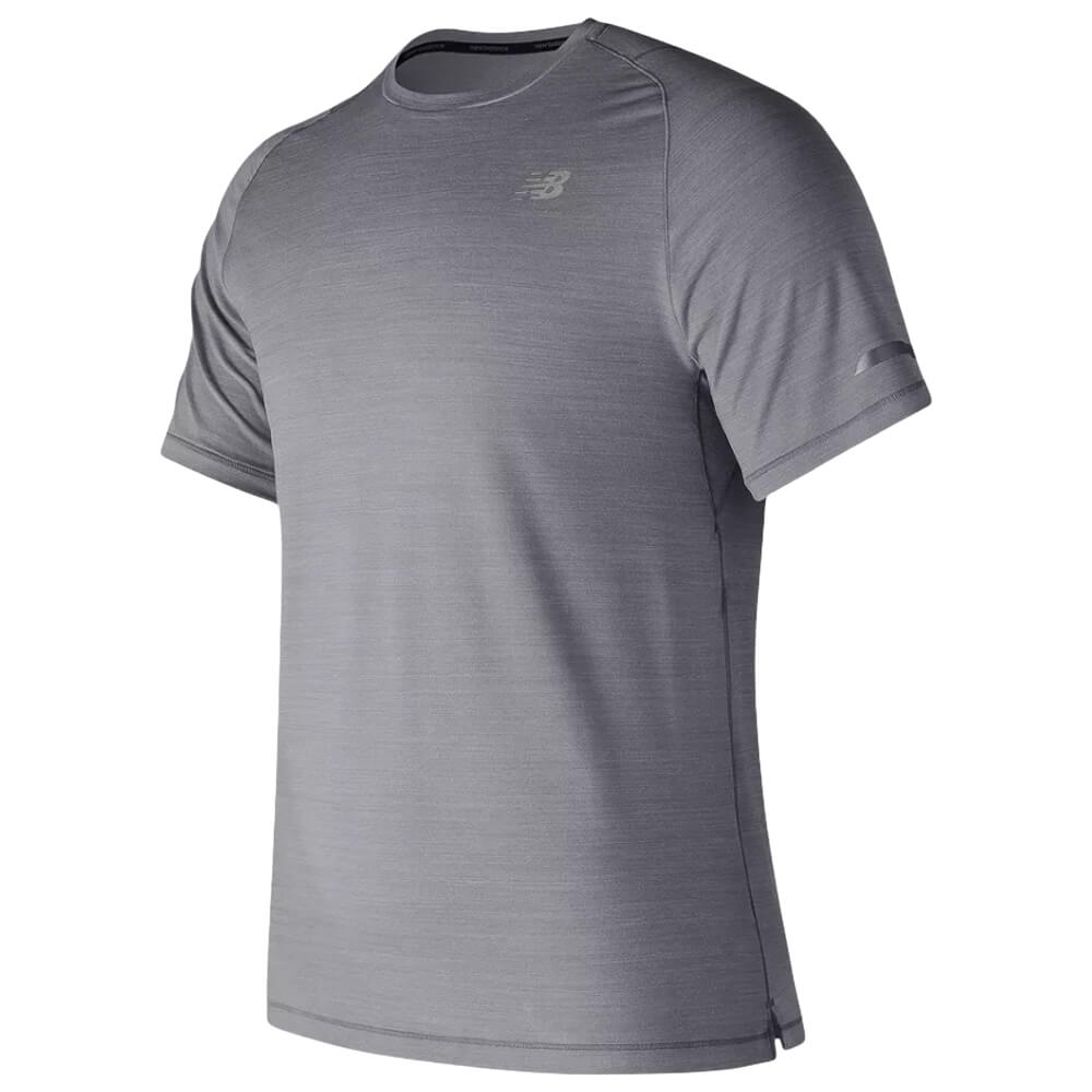 NEW BALANCE MEN'S SEASONLESS SHORT SLEEVE TOP ATHLETIC GREY