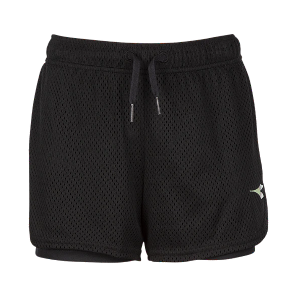 DIADORA GIRL'S DUAL SHORT BLACK