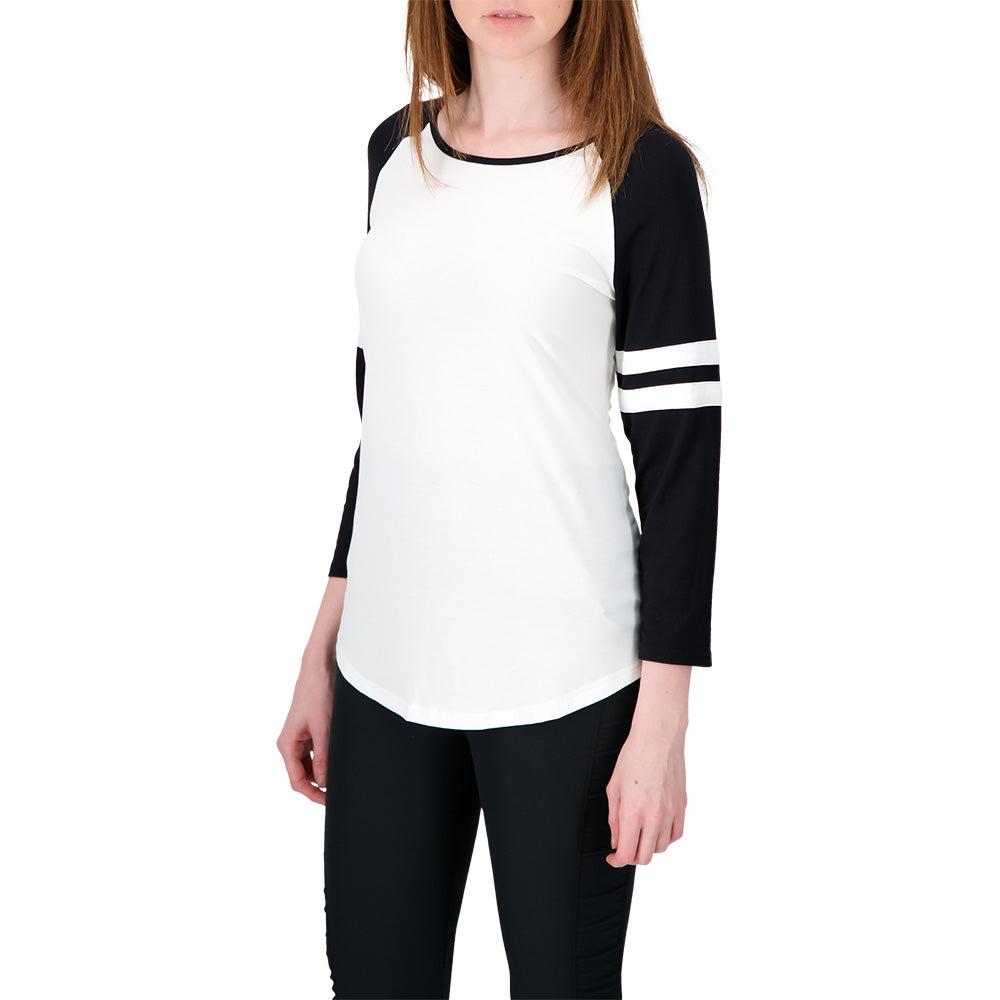 RIPZONE WOMEN'S CAMPBELL RAGLAN LONG SLEEVE BLACK